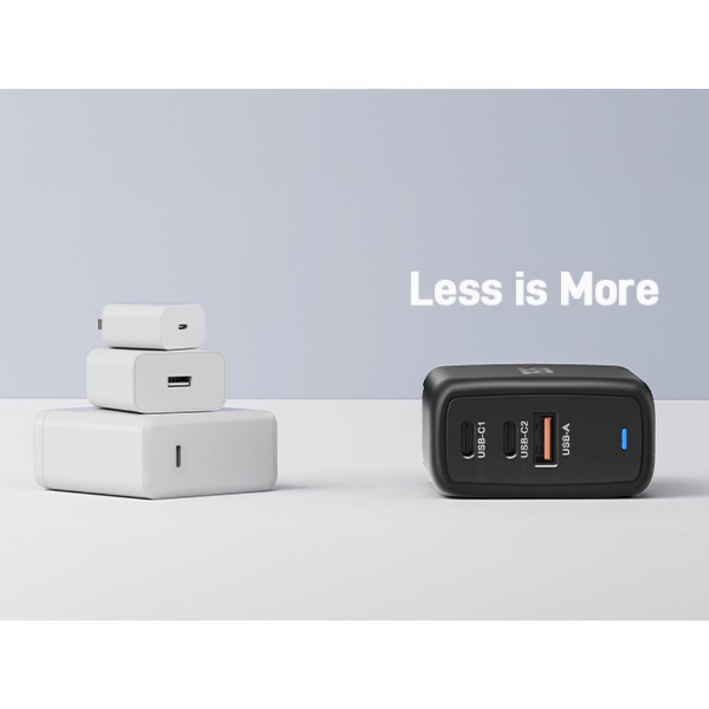 67W Acer 2x USB-C, 1x USB-A PPS PD GaN II hleðslutæki með kapli, svart - image 11 [cb4f9dd798]