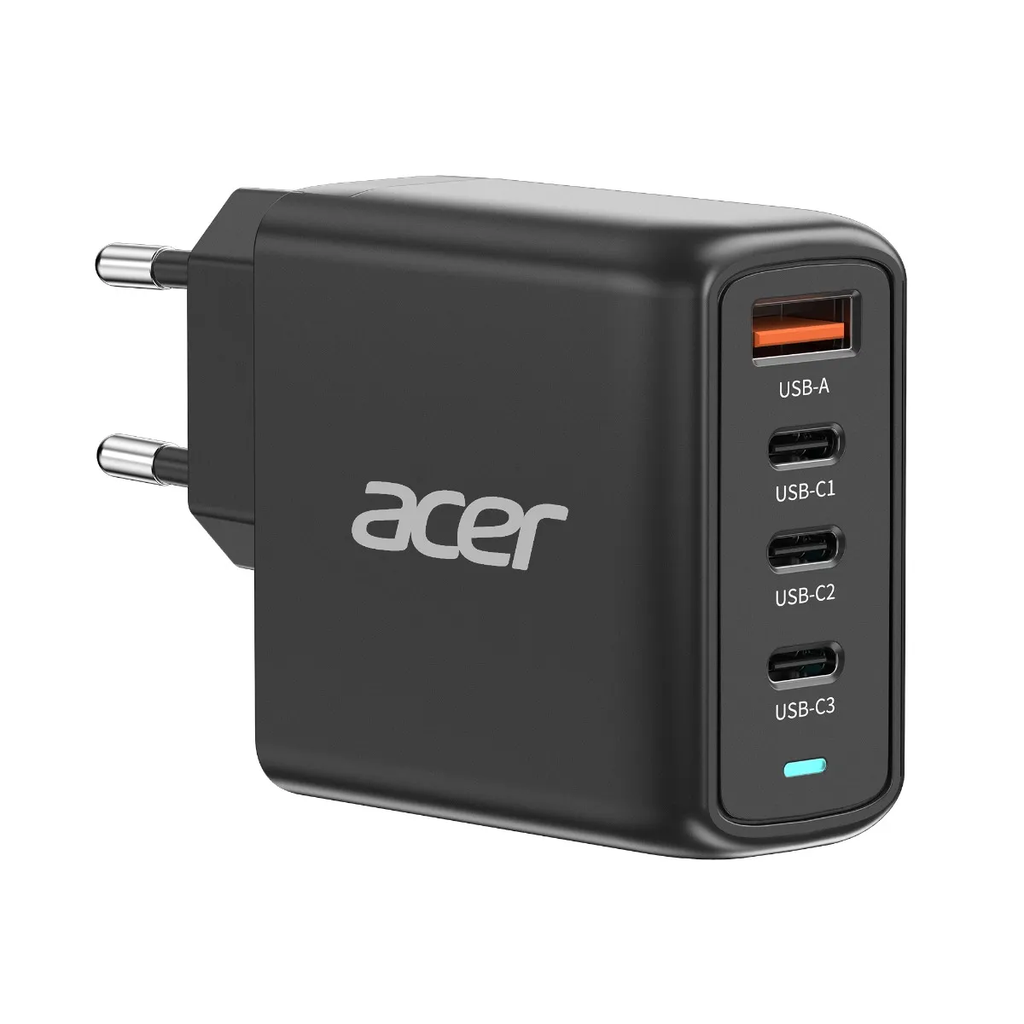 100W Acer 3x USB-C, 1x USB-A PPS PD GaN II hleðslutæki með kapli, svart - image 2 [a7ea9fe039]