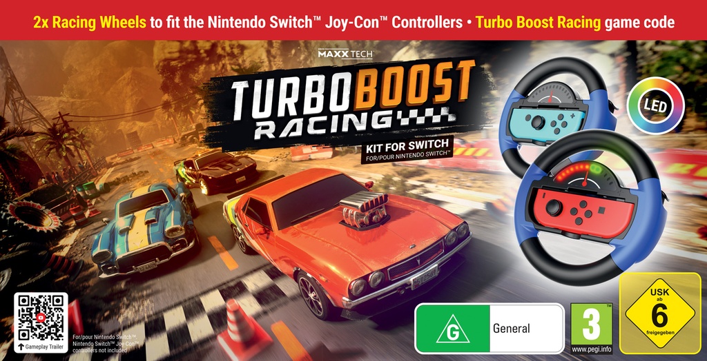 Maxx Tech Turbo Boost Racing Kit - Nintendo Switch 2 tölvuleikjapakki - image 20 [b5ee11bd1c]
