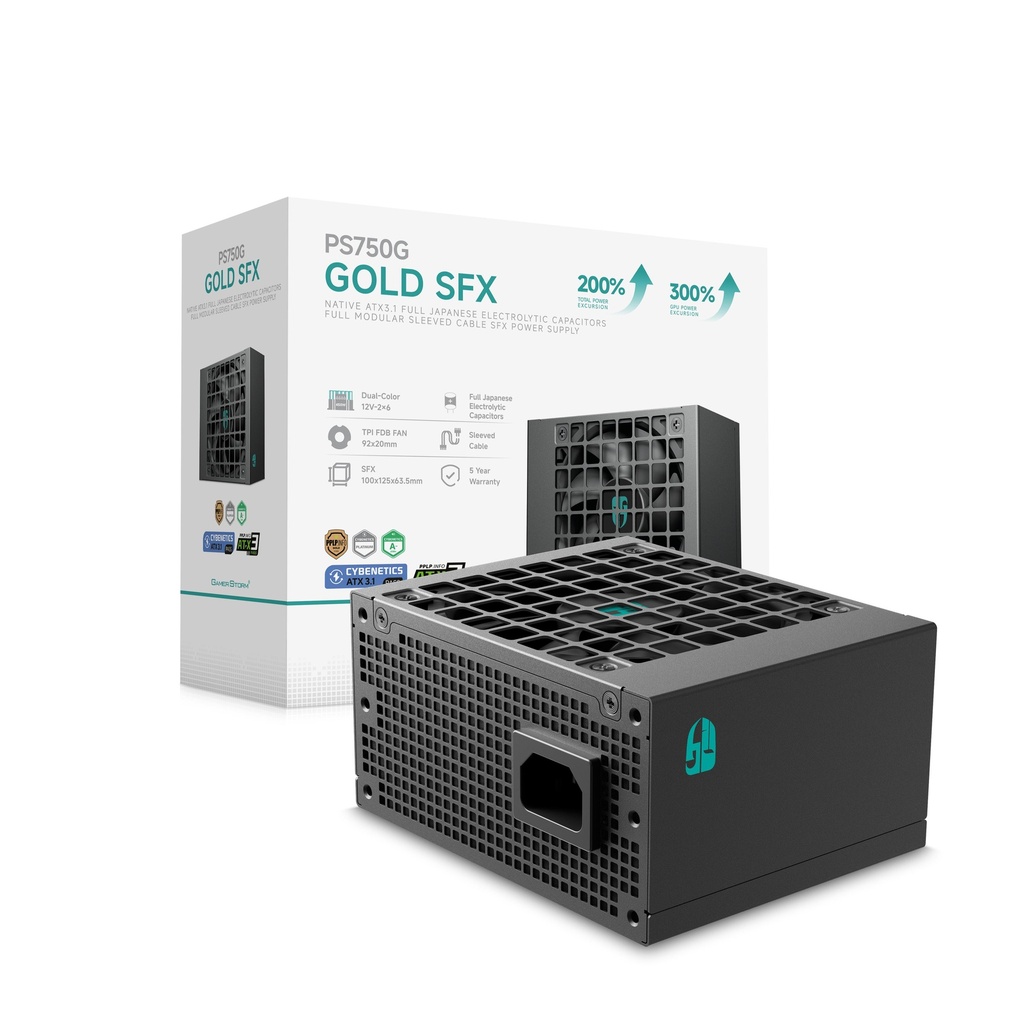 DeepCool PS750G 750W SFX ATX 3.1 Gold aflgjafi, svartur - image 17 [74f1444ffb]