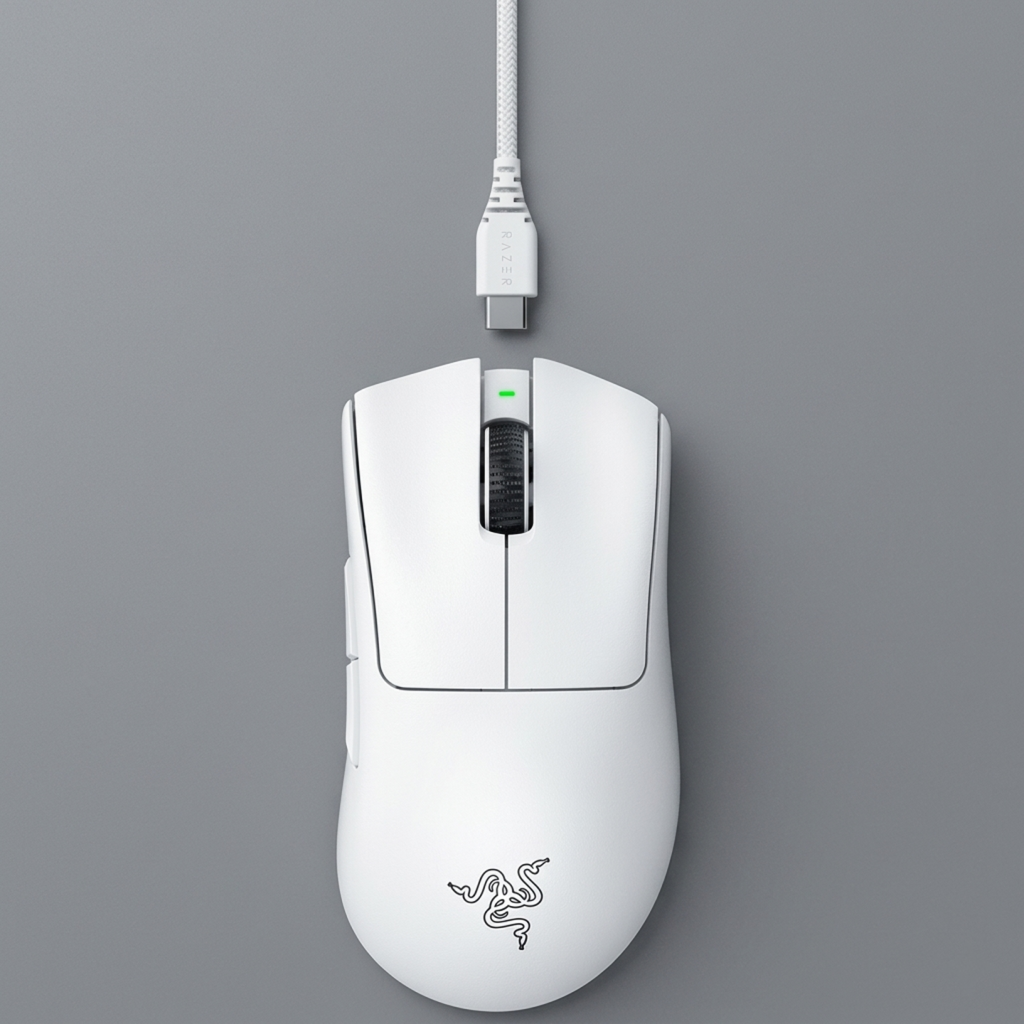 Razer Deathadder V3 Pro RGB Hyperspeed þráðlaus leikjamús, hvít - image 2 [c4219eb6e3]