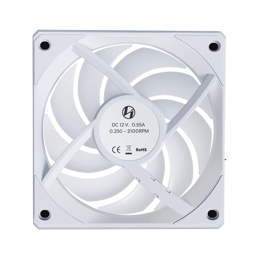 Lian-Li UniFan CL-Wireless Reverse RGB 3x 120mm kassaviftur í setti, hvítar - image 6 [018c498330]