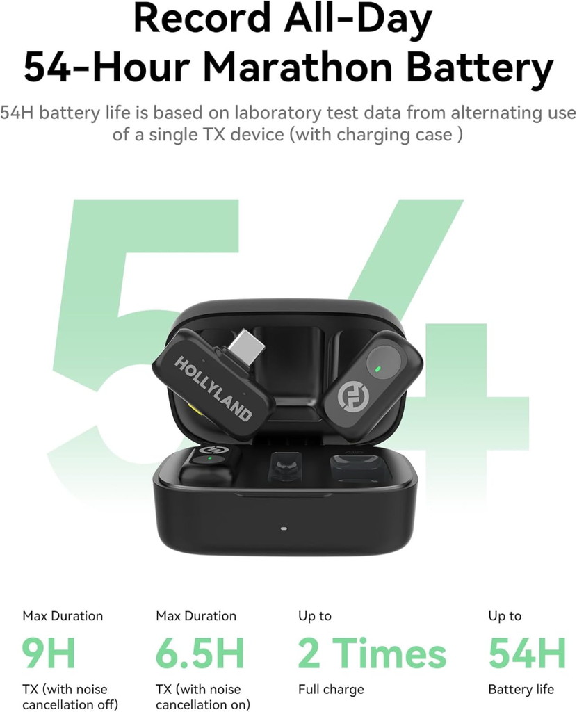 Hollyland Lark A1 Duo USB-C RX hljóðnemasett fyrir snjallsíma - image 12 [8566b573d3]