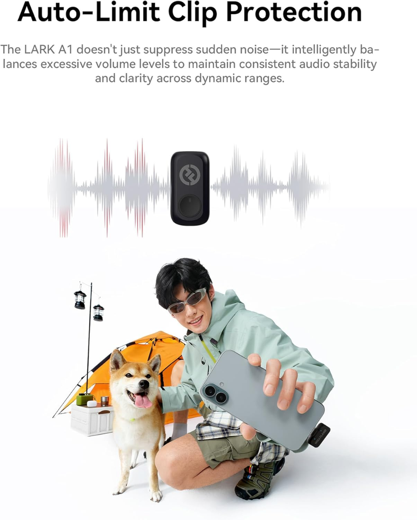 Hollyland Lark A1 Duo USB-C RX hljóðnemasett fyrir snjallsíma - image 14 [493b06ee94]
