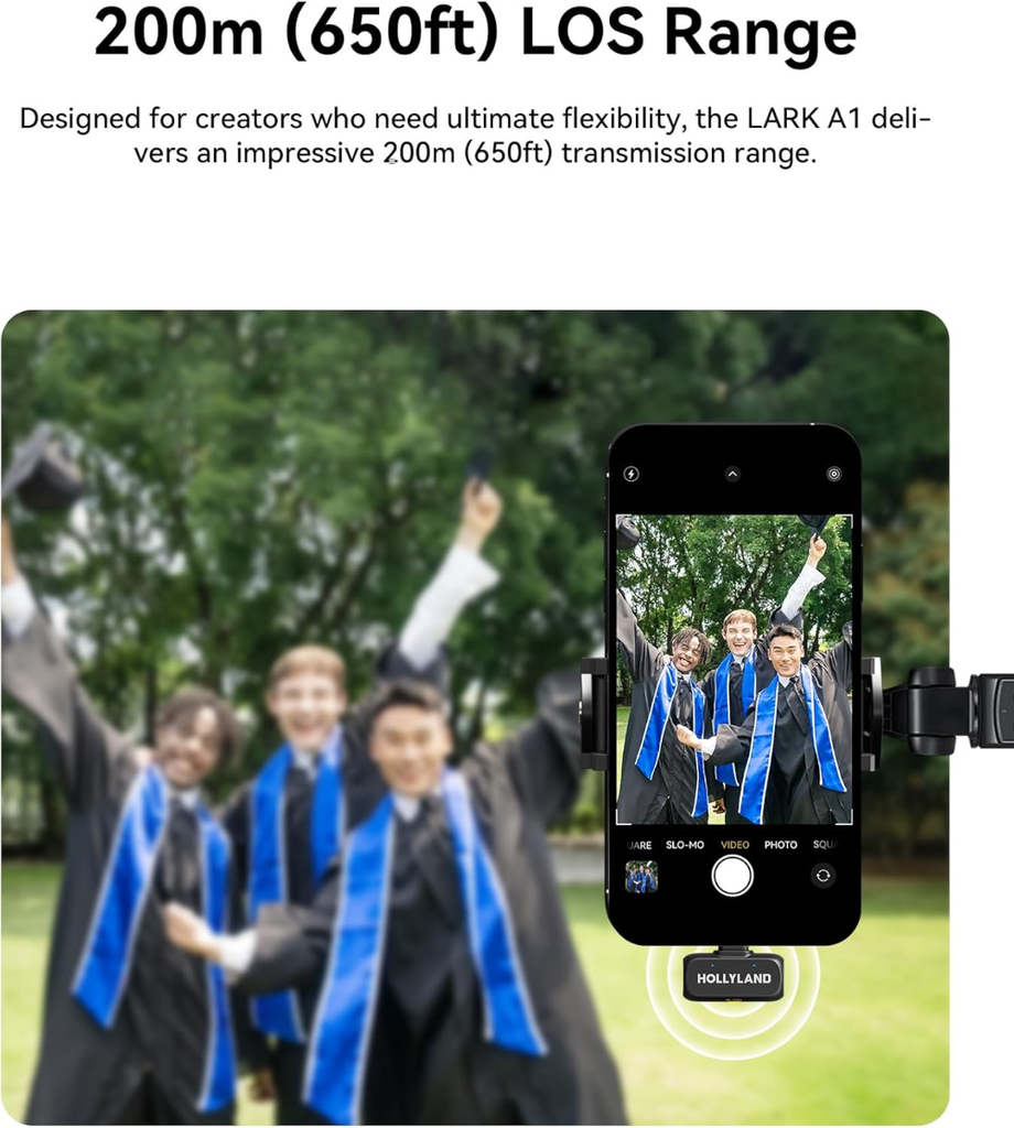 Hollyland Lark A1 Duo USB-C RX hljóðnemasett fyrir snjallsíma - image 16 [a099a402ce]