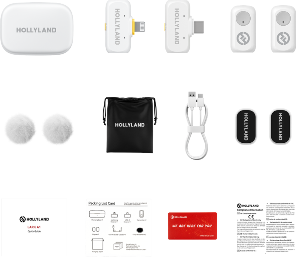 Hollyland Lark A1 Combo Apple Lightning/USB-C RX hljóðnemasett fyrir snjallsíma - image 2 [b62cf765ed]