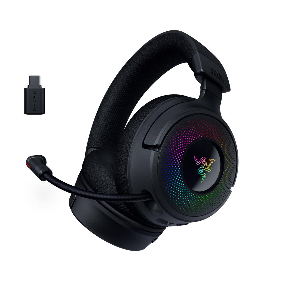 Razer Kraken V4 HyperSpeed þráðlaus THX RGB leikjaheyrnartól með hljóðnema, svört - image 10 [202431cb86]