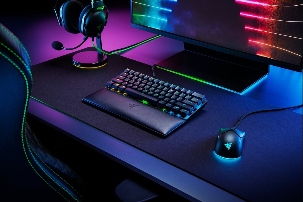 Razer Ergonomic lyklaborðsrenningur, stuðningspúði fyrir Mini lyklaborð, svart - image 3 [0fc21a99a0]