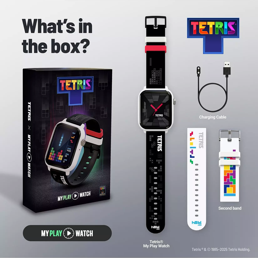 Tetris My Play Watch Retro vatnsvarið leikja úr, svart - image 5 [efe01dc353]