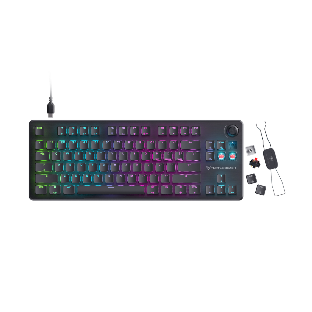 Turtle Beach Vulcan II TKL AIMO RGB lyklaborð, Titan HS Silent Red, ANSI, Nordic, svart - image 2 [ed5914bbcb]