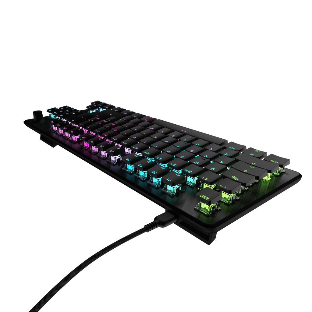 Turtle Beach Vulcan II TKL AIMO RGB lyklaborð, Titan HS Silent Red, ANSI, Nordic, svart - image 9 [1dce91378d]