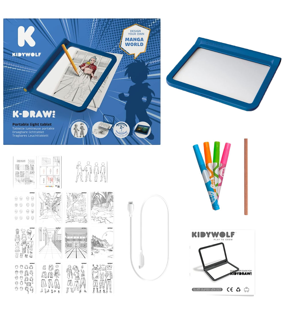 Kidywolf teiknibretti Pro, blár - image 2 [7fabc426a9]