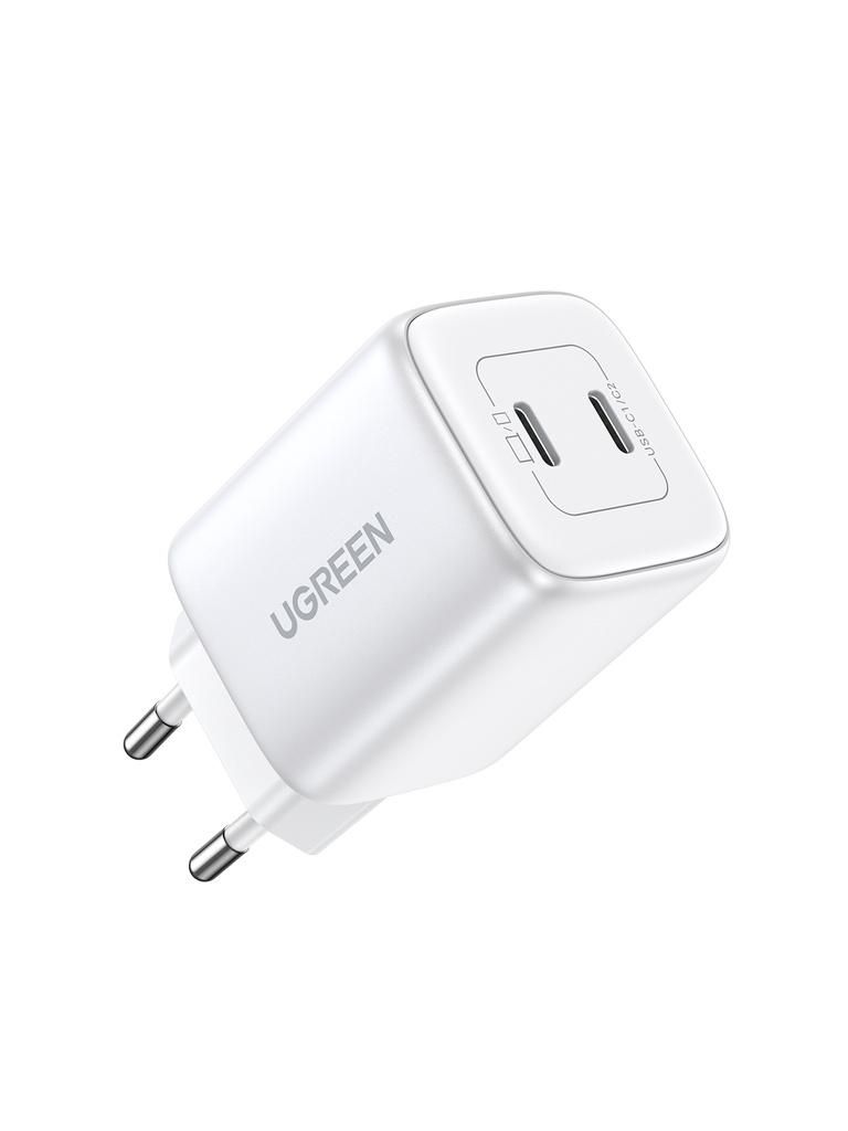 45W UGREEN Nexode Mini 2x USB-C PD QC hleðslutæki, hvítt - image 2 [2b022c76ef]