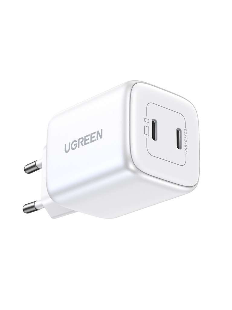 45W UGREEN Nexode Mini 2x USB-C PD QC hleðslutæki, hvítt - image 3 [c42654d5ed]
