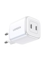 45W UGREEN Nexode Mini 2x USB-C PD QC hleðslutæki, hvítt - image 3 [c42654d5ed]