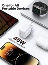45W UGREEN Nexode Mini 2x USB-C PD QC hleðslutæki, hvítt - image 13 [5e7f0f737a]