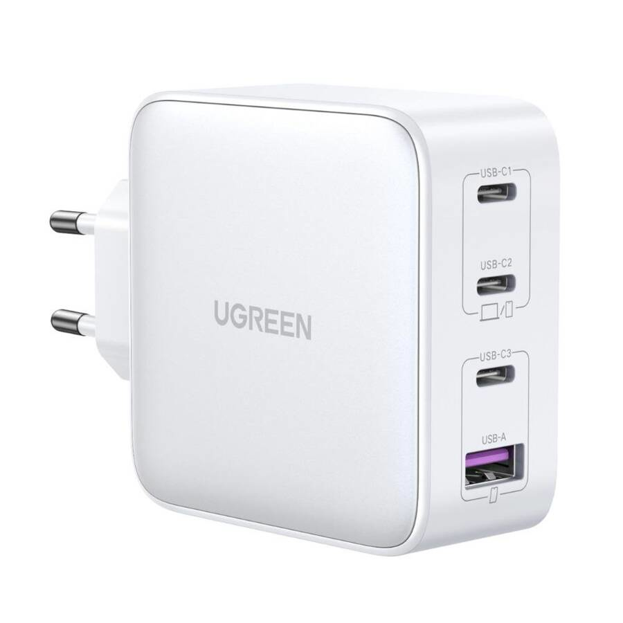 100W UGREEN Nexode 3x USB-C, 1x USB-A PPS PD QC GaN hleðslutæki, hvítt - image 2 [0abcb3986d]