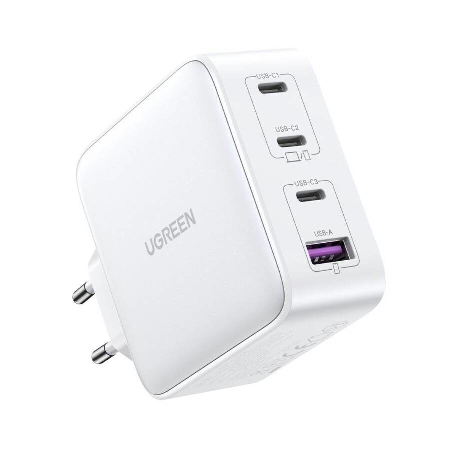 100W UGREEN Nexode 3x USB-C, 1x USB-A PPS PD QC GaN hleðslutæki, hvítt - image 3 [744af5df2f]
