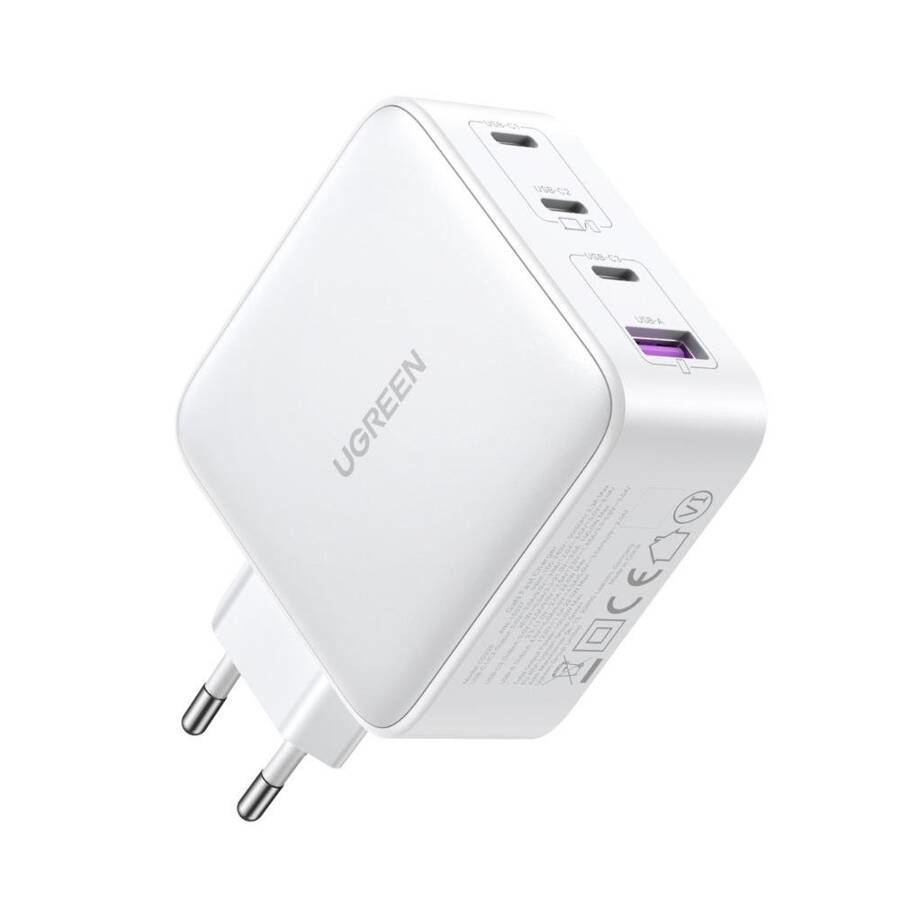 100W UGREEN Nexode 3x USB-C, 1x USB-A PPS PD QC GaN hleðslutæki, hvítt - image 5 [08d59e2654]