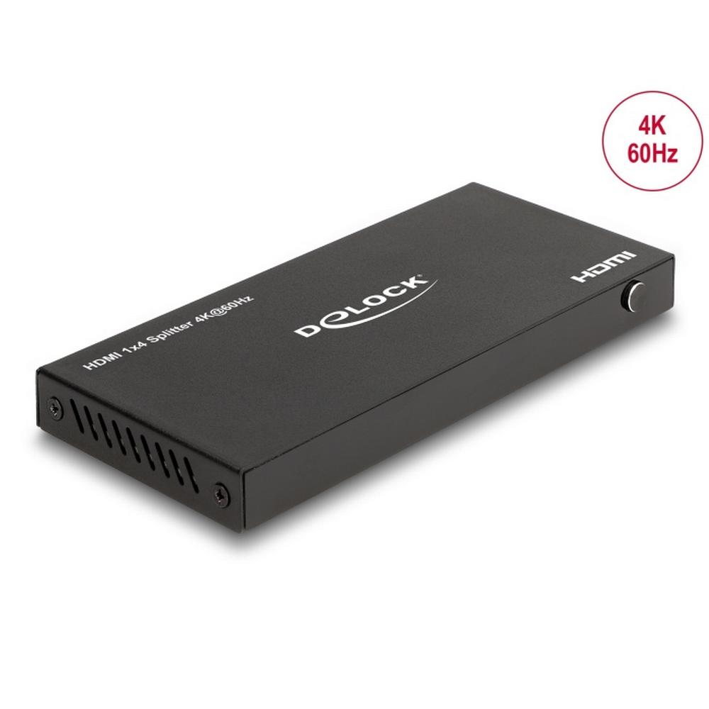 Delock HDMI Splitter 1x HDMI inn í 4x HDMI út, 4K@60 Hz með downscaler - image 4 [d77a4bc999]