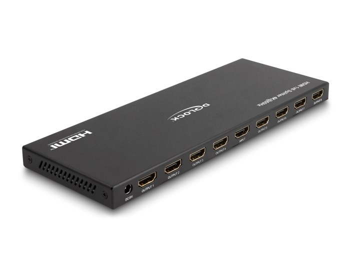 Delock HDMI skiptir 1x inn 8x út 4K 60Hz með downscaler - image 2 [d86b010491]
