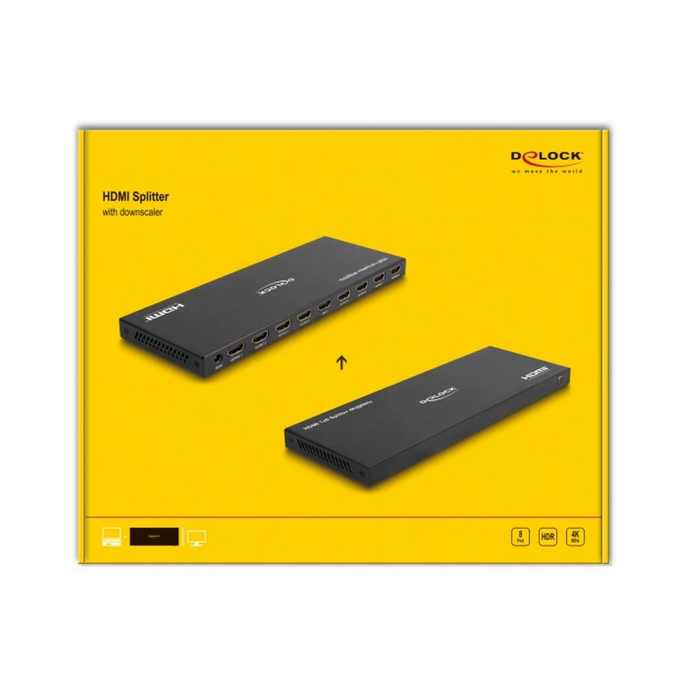Delock HDMI skiptir 1x inn 8x út 4K 60Hz með downscaler - image 6 [88f0b53231]