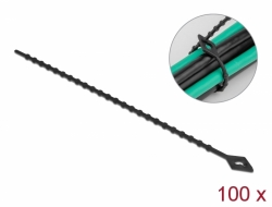 Delock kapalbindi, endurnýtanlegt, 150 x 2.4mm 100stk, svart - image 2 [70ae93034d]