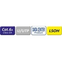 Netsnúra Cat6A RJ45-RJ45 Datacenter Rauð 1.0 m - image 2 [645f7afc1f]