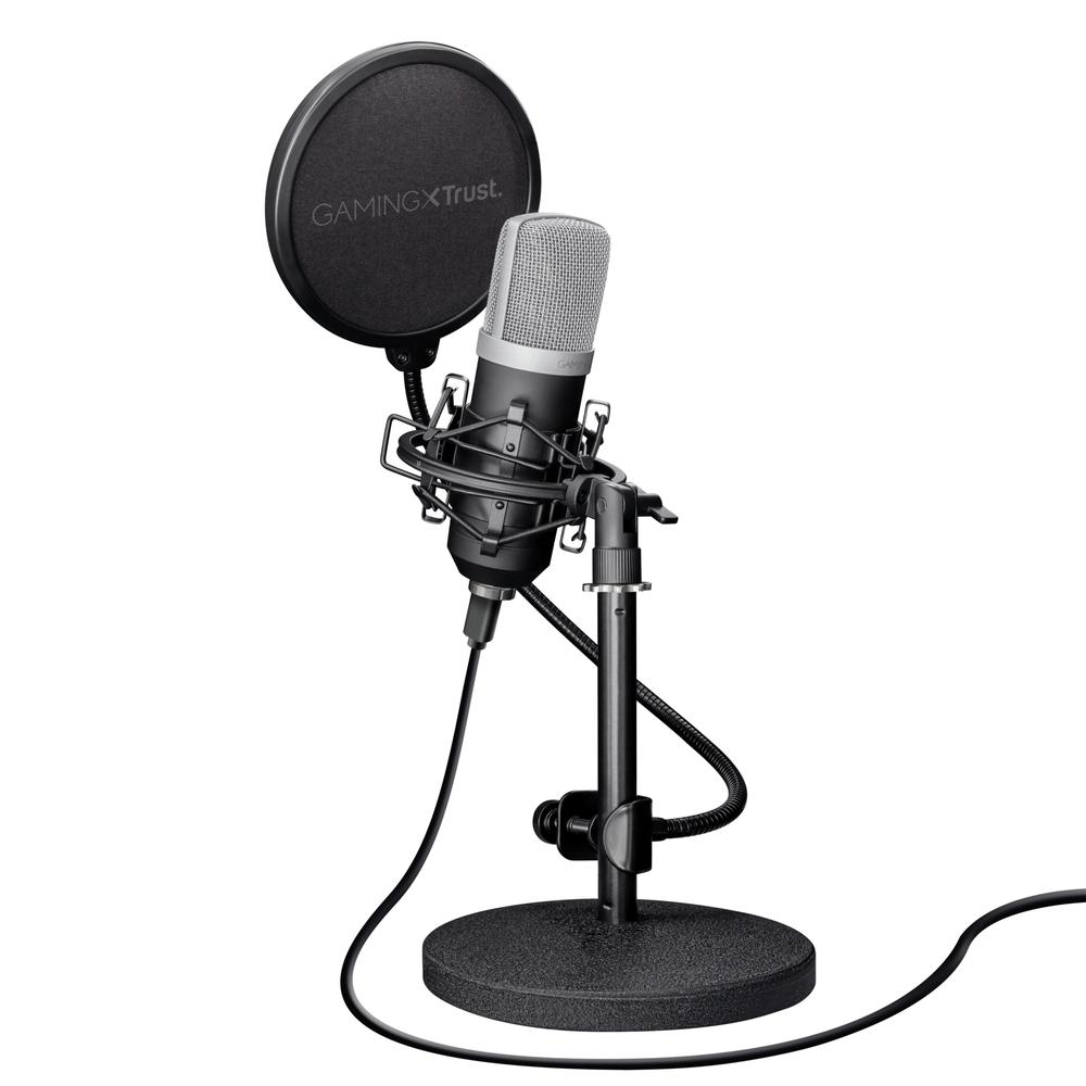 Trust EMITA Streaming USB hljóðnemi á standi, svartur - image 4 [e267f41a97]