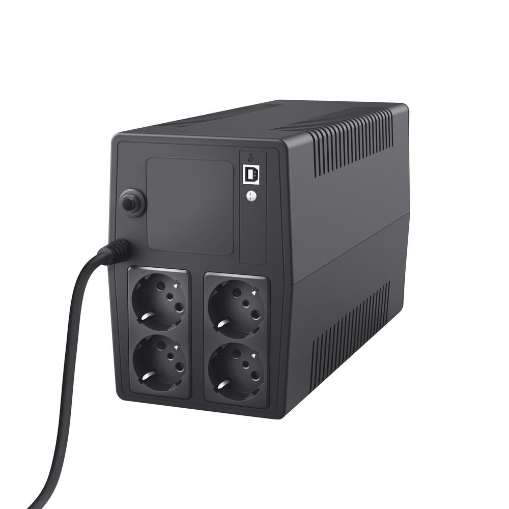 Trust Paxxon 1000VA UPS varaaflgjafi með 4 innstungum - image 4 [0da82d121d]