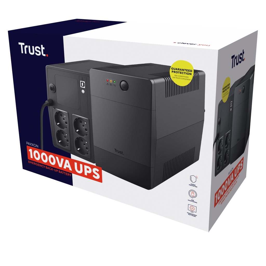 Trust Paxxon 1000VA UPS varaaflgjafi með 4 innstungum - image 9 [60706ef4f1]