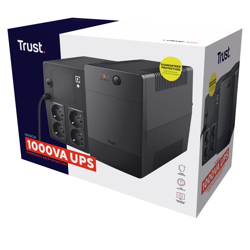 Trust Paxxon 1000VA UPS varaaflgjafi með 4 innstungum - image 10 [02875d6260]