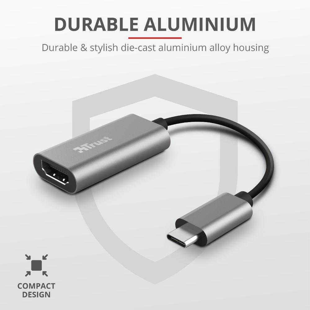 Trust USB-C í HDMI 2.0 4K 60Hz, hann/hún, 20cm - image 8 [5f5ebba3e8]