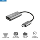 Trust USB-C í HDMI 2.0 4K 60Hz, hann/hún, 20cm - image 10 [def7357c06]
