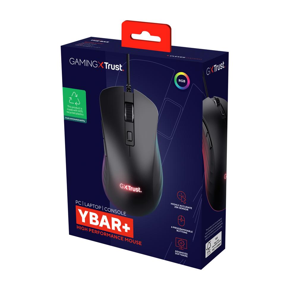 Trust GXT 942 Ybar+ RGB High Performance leikjamús, svört - image 10 [e4a829ea3b]