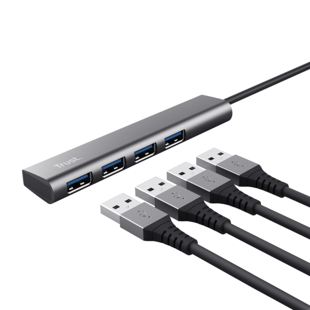 Trust Halyx USB-C í 4x USB-A 3.2 HUB, silfur - image 2 [19ebc20ee5]