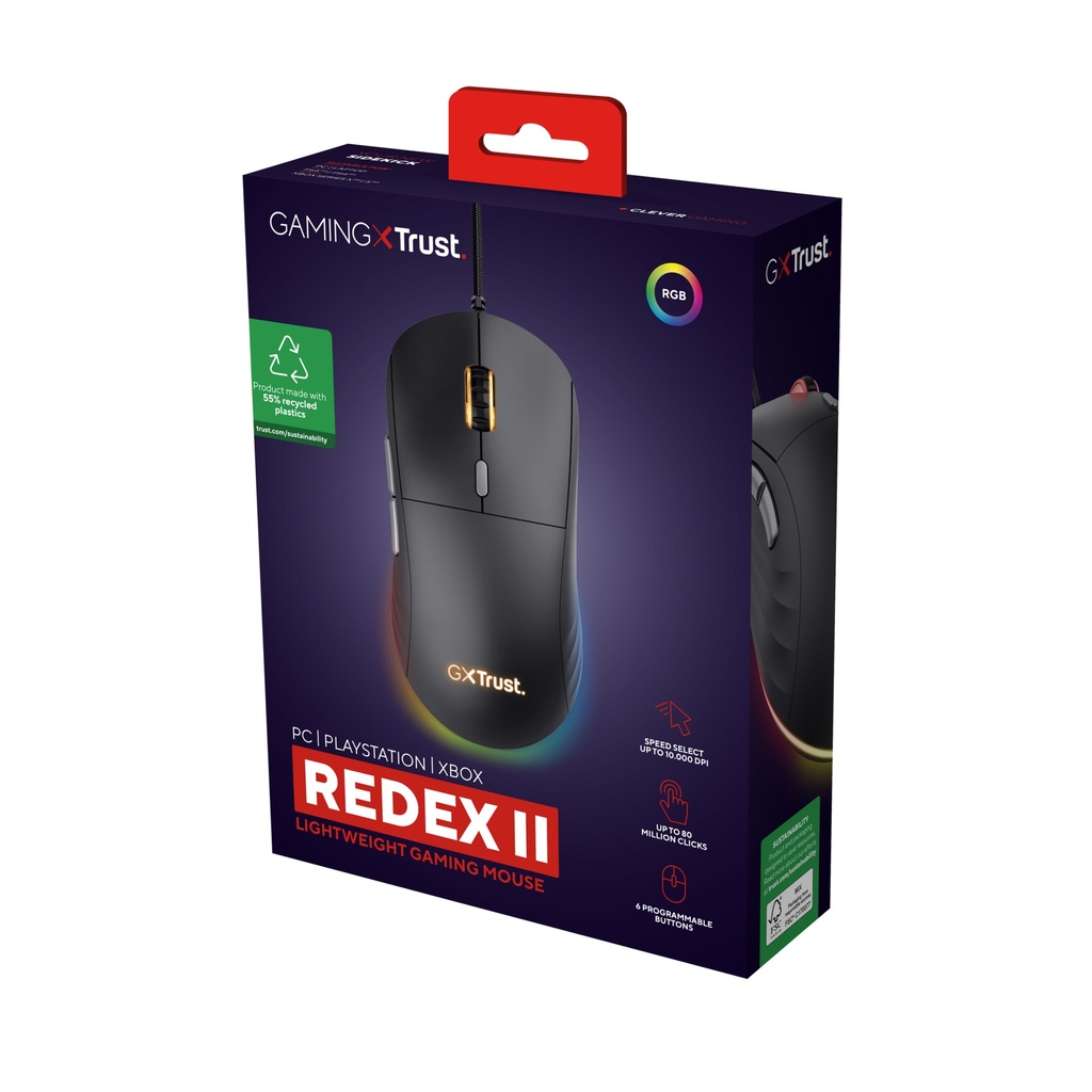 Trust GXT 925 Redex II RGB leikjamús, svört - image 13 [c55fbd5e85]