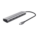 Trust Halyx USB-C í 5x USB-C 3.2 HUB, silfur - image 2 [06983d4d15]