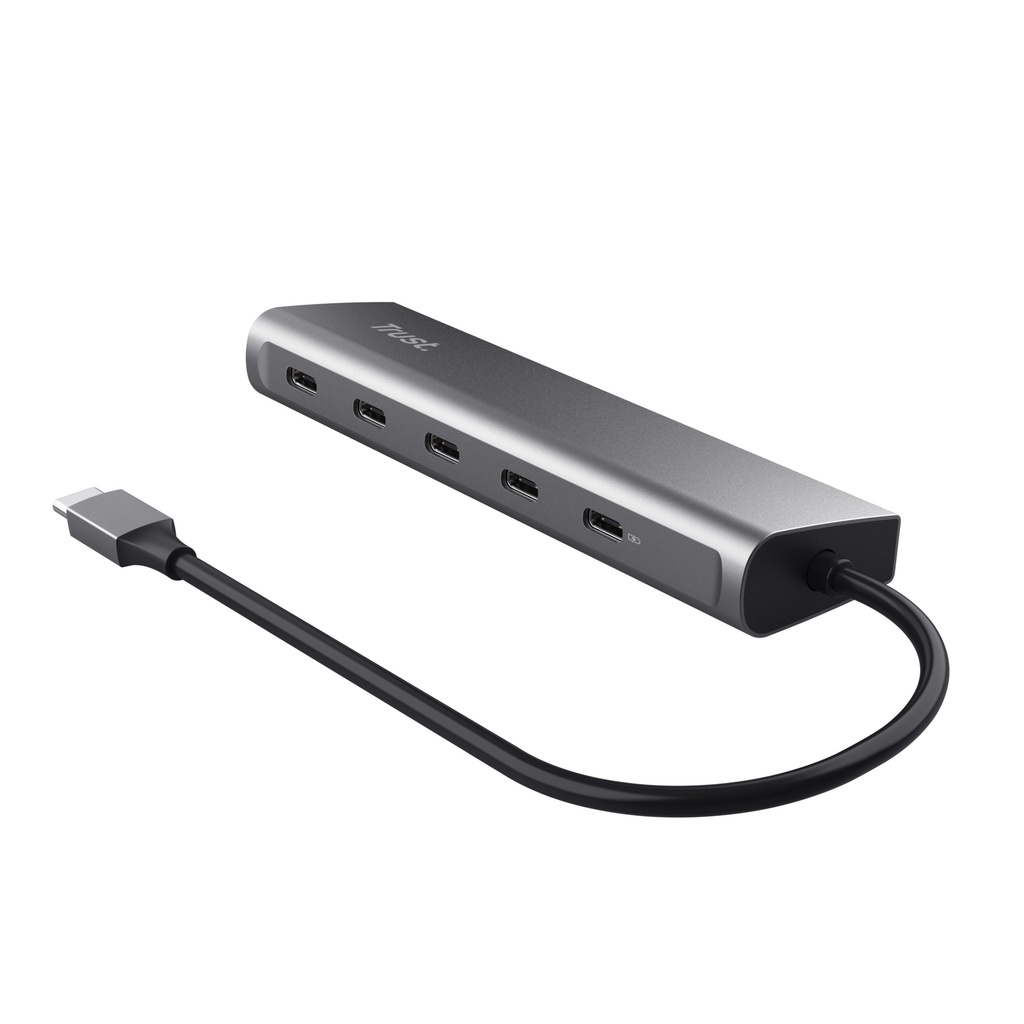 Trust Halyx USB-C í 5x USB-C 3.2 HUB, silfur - image 3 [b79ab97ab0]