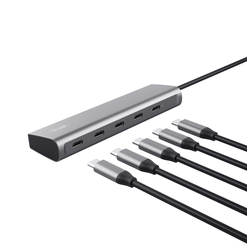 Trust Halyx USB-C í 5x USB-C 3.2 HUB, silfur - image 5 [3b595e3522]