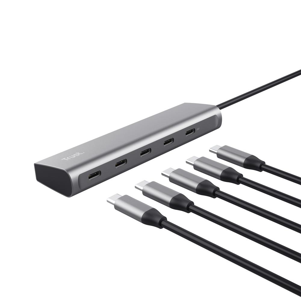 Trust Halyx USB-C í 5x USB-C 3.2 HUB, silfur - image 6 [460d3423ce]