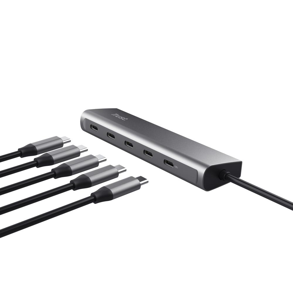 Trust Halyx USB-C í 5x USB-C 3.2 HUB, silfur - image 8 [0f954eb2b7]