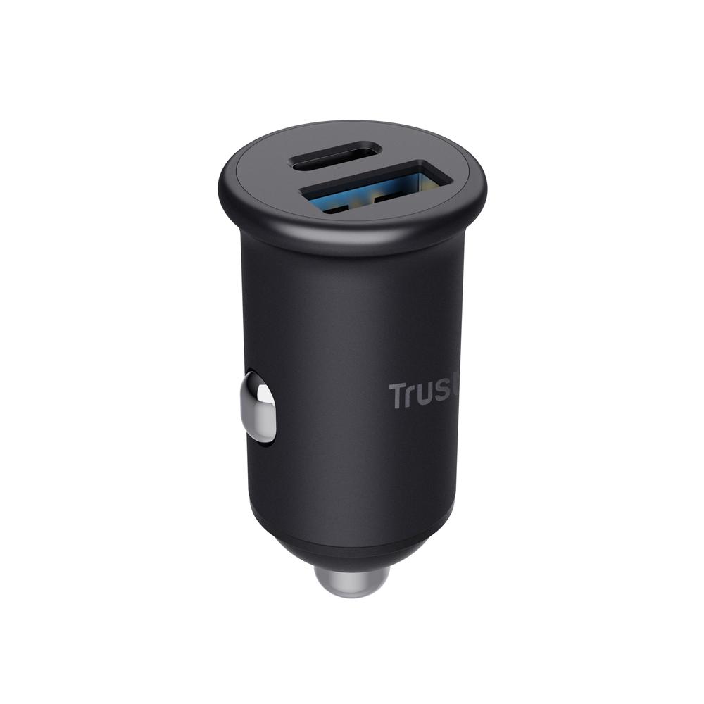 38W Trust Maxo Low-Profile 1x USB-C, 1x USB-A PD hleðslutæki í bíl, svart - image 6 [3cbf063d9d]