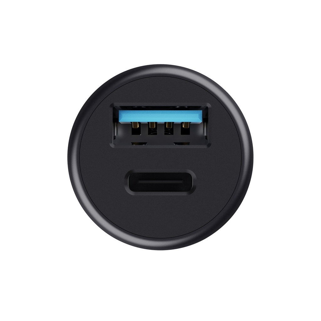 38W Trust Maxo Low-Profile 1x USB-C, 1x USB-A PD hleðslutæki í bíl, svart - image 7 [a3f6a6ba7a]
