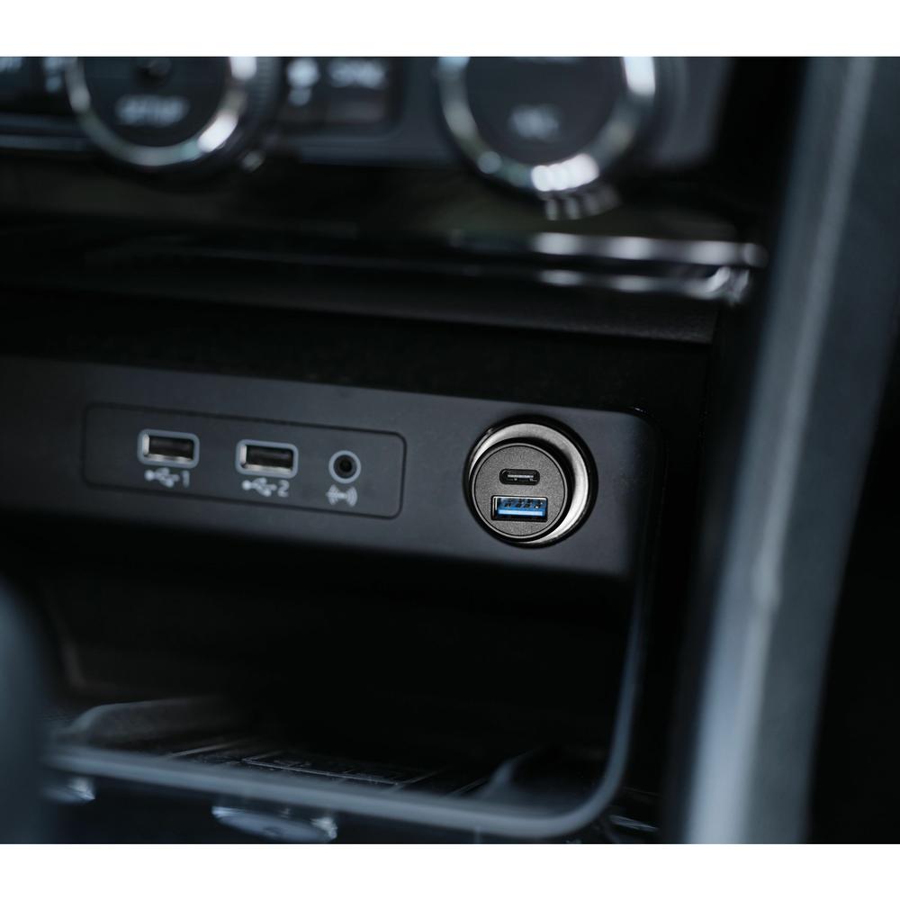 38W Trust Maxo Low-Profile 1x USB-C, 1x USB-A PD hleðslutæki í bíl, svart - image 12 [5603f01192]