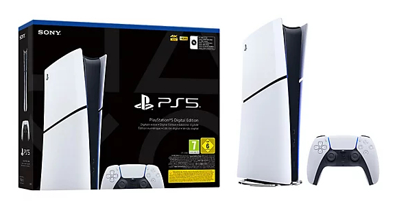 PlayStation 5 Slim leikjatölva 825GB stafræn útgáfa, mött hvít - image 2 [fd8d65d1ed]