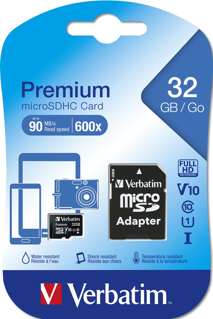Verbatim MicroSD 32GB class 10 UHS-1 U1 minniskort m/SD-breytistykki - image 5 [9735efbe40]