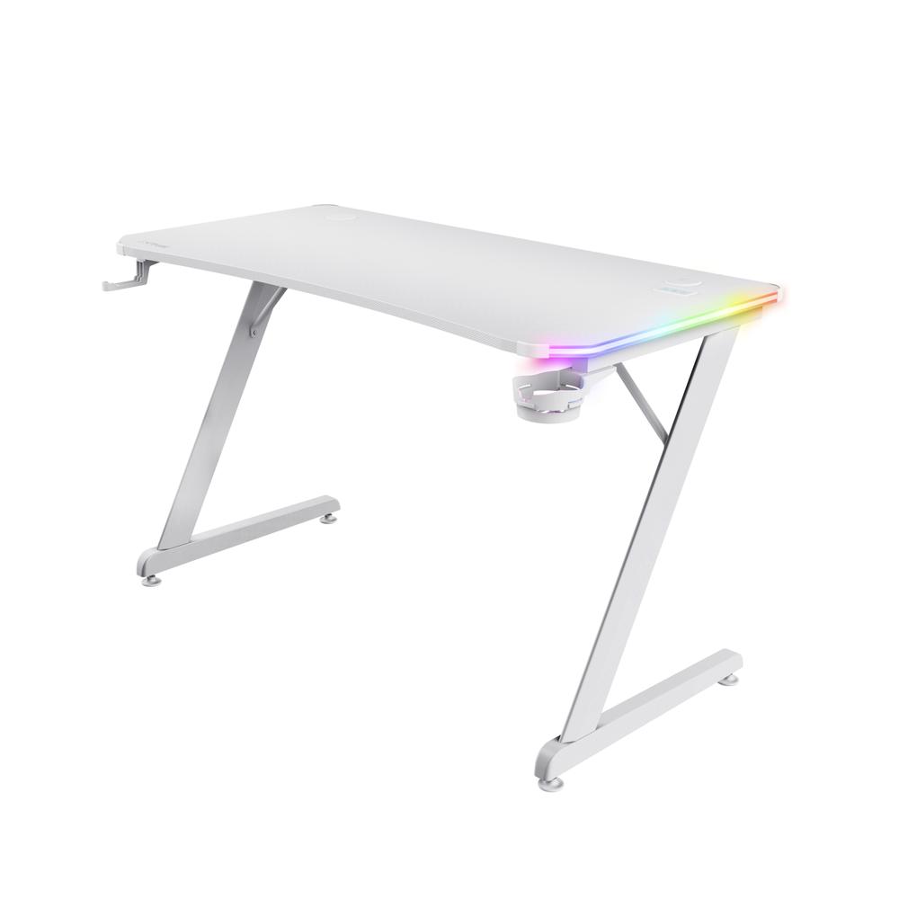 Trust GXT 709W Luminus RGB leikjaskrifborð, hvítt - image 2 [b6b12a2122]