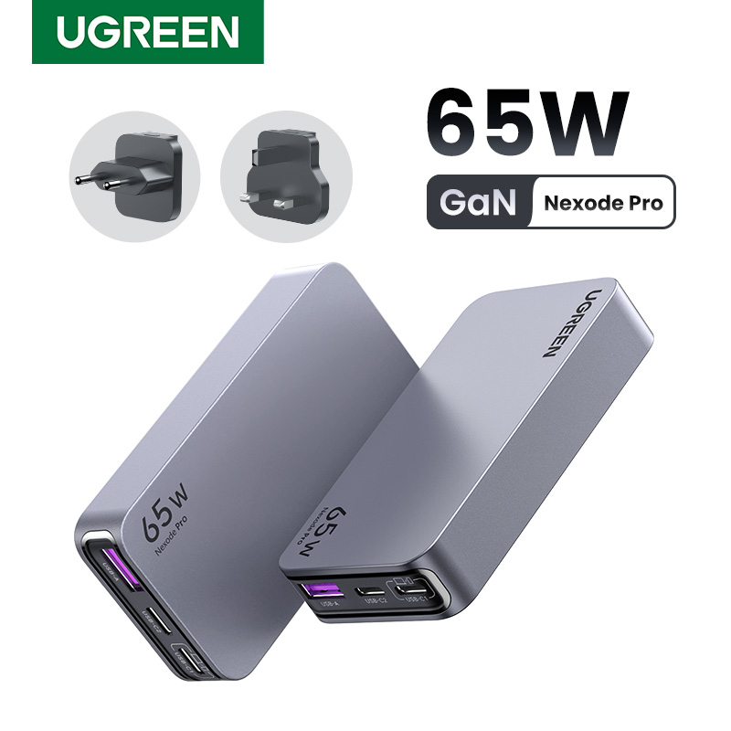 65W UGREEN Nexode Pro 2x USB-C, 1x USB-A PD GaN hleðslutæki - image 2 [2c2925a5e5]