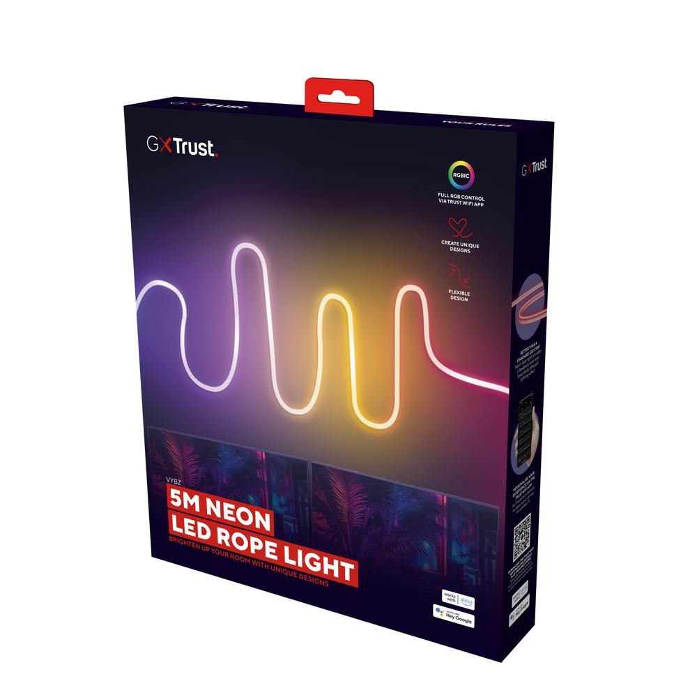 Trust GXT 904 Vybz LED Neon RGBIC lýsing á vegg, 5 metra - image 12 [c18f561225]